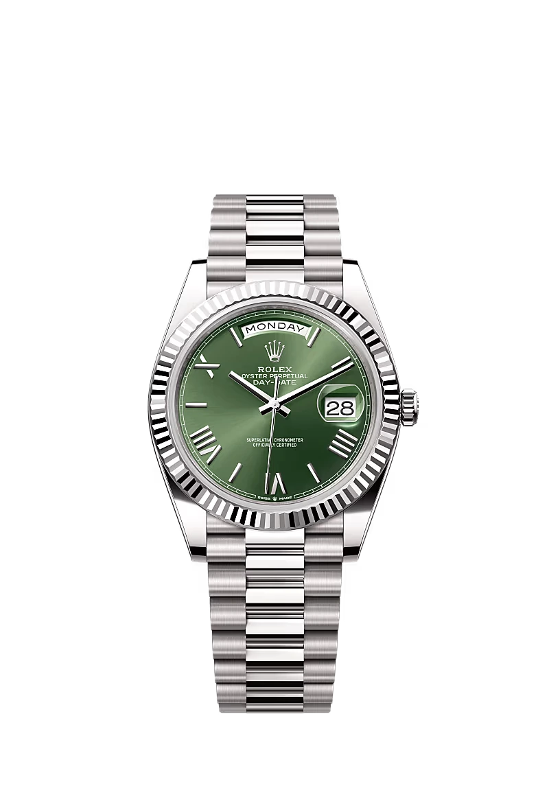 Rolex Day-Date Horloge Heren Zilver 40mm Replica