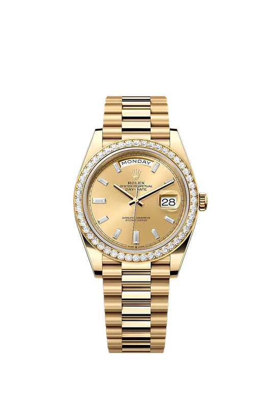 Rolex Day-Date Horloge Heren Goud 40mm Replica Stenen Diamant